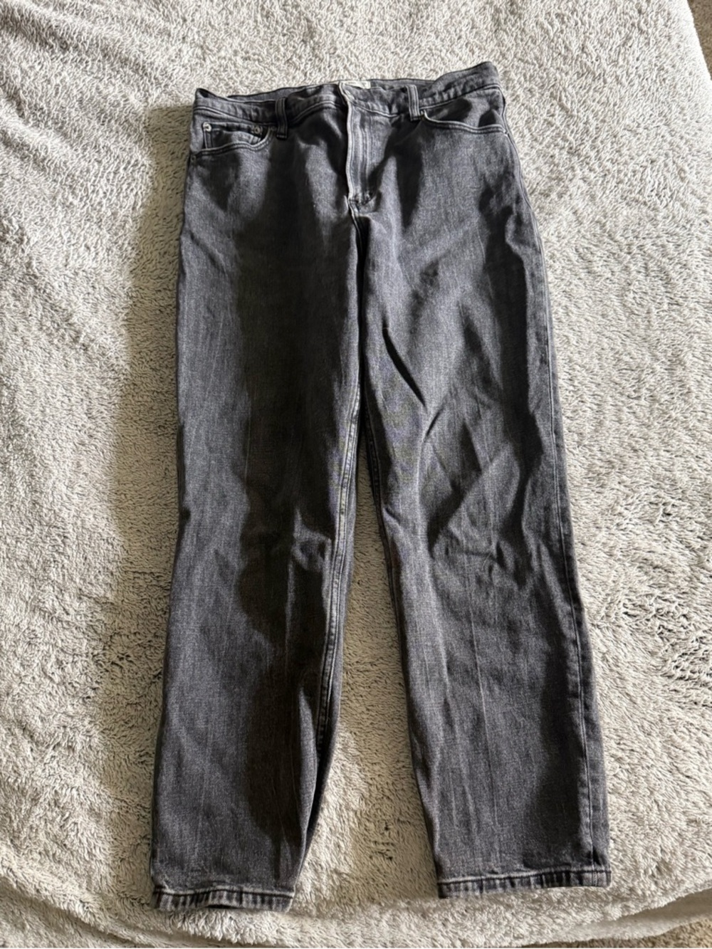 Abercrombie & Fitch Women’s High Rise Mom Jeans - Washed Black